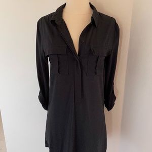 Black button down tunic Banana Republic 4